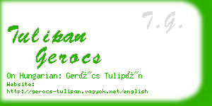 tulipan gerocs business card